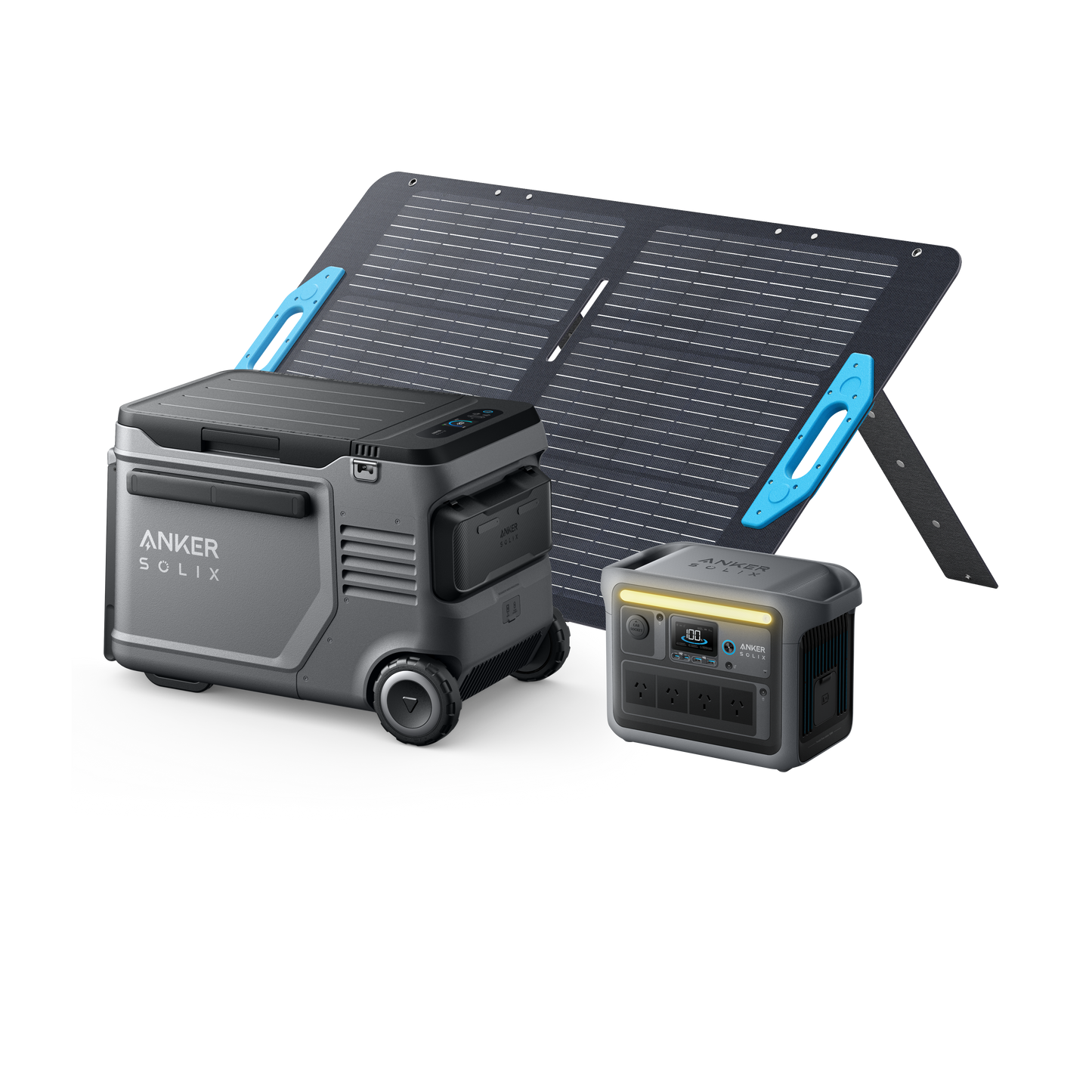 Anker SOLIX C1000 + EverFrost 2 40L Electric Cooler + 100W Solar Panel