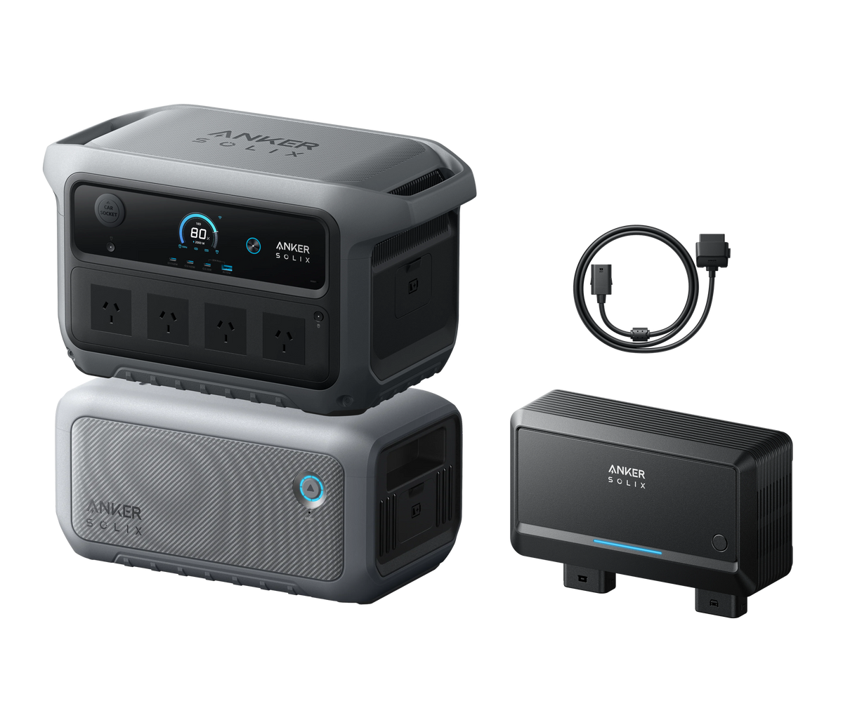Anker SOLIX C2000 Gen2 + BP2000 Expansion Battery (Gen2) + Alternator Charger + Alternator Charger Auxiliary port output line