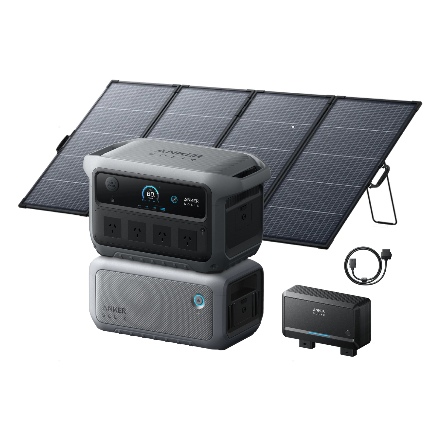 Anker SOLIX C2000 Gen2 +  BP2000 Expansion Battery (Gen2) + Alternator Charger  + Alternator Charger Auxiliary port output line