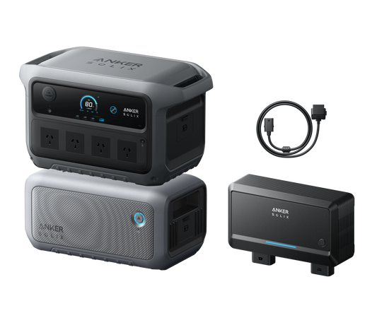 Anker SOLIX C2000 Gen2 +  BP2000 Expansion Battery (Gen2) + Alternator Charger  + Alternator Charger Auxiliary port output line